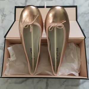 Brand New Repetto Rose Gold Ballet Flats
